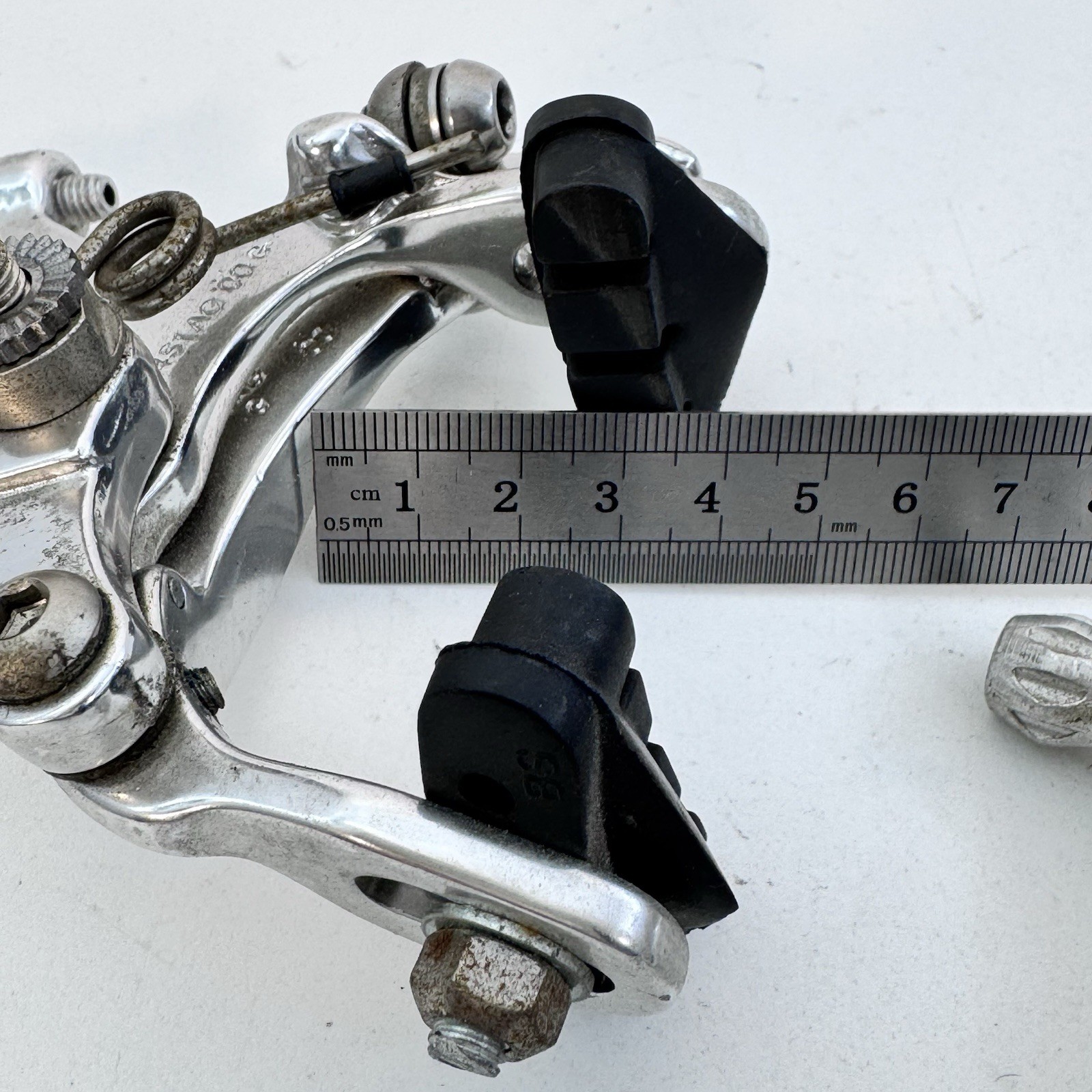 Vintage Brake Caliper Set Side Pull Dual Pivot Recessed 00s Road Silver A16