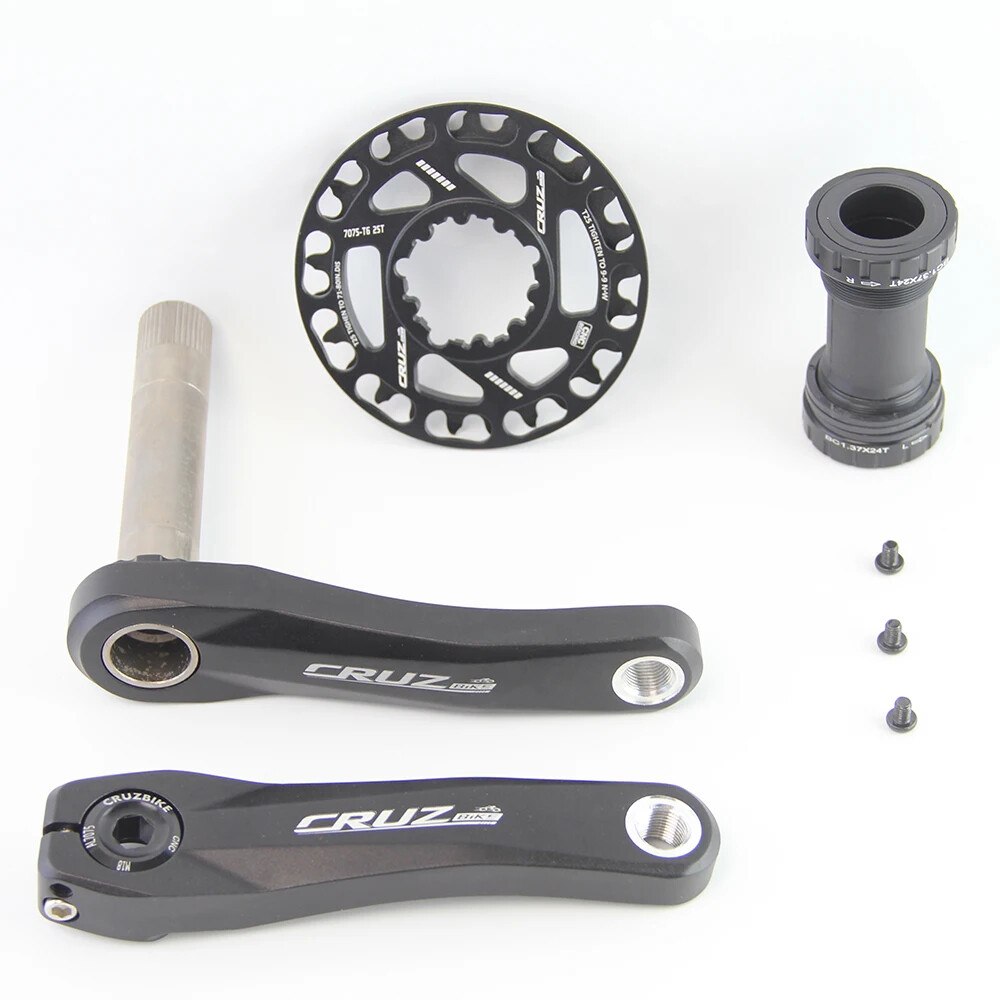 Kid MTB Bicycle Cranksets 89-150mm Hollow Crank with 25-44T Single ChainWheel