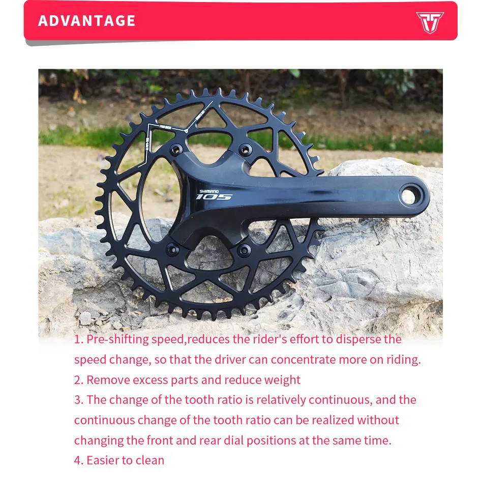 110BCD Chainring Road Bike Narrow Wide Chainwheel 36T-58T for Crankset