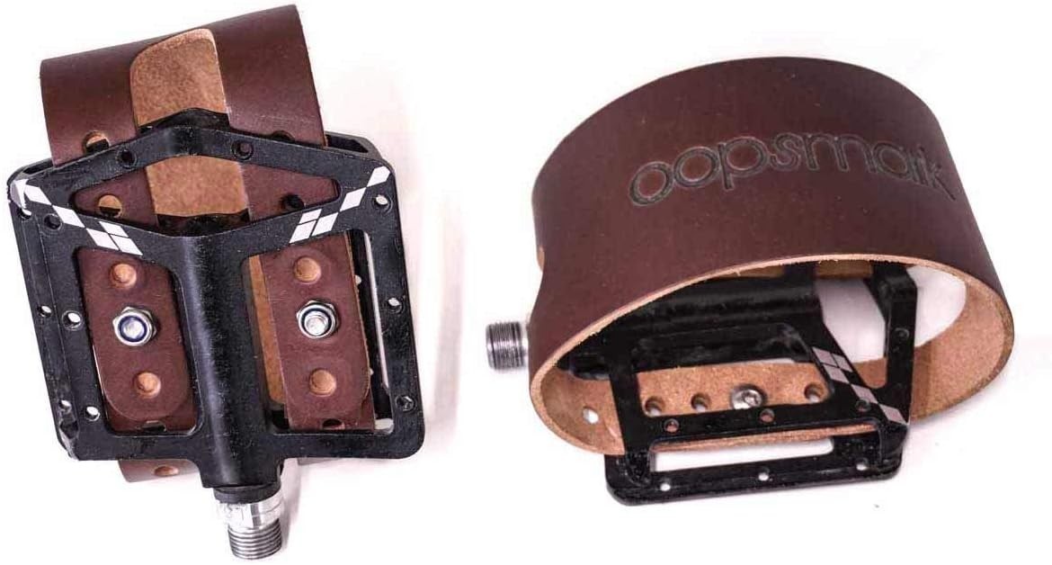 Modern Leather Pedal Straps – Stainless Steel Hardware