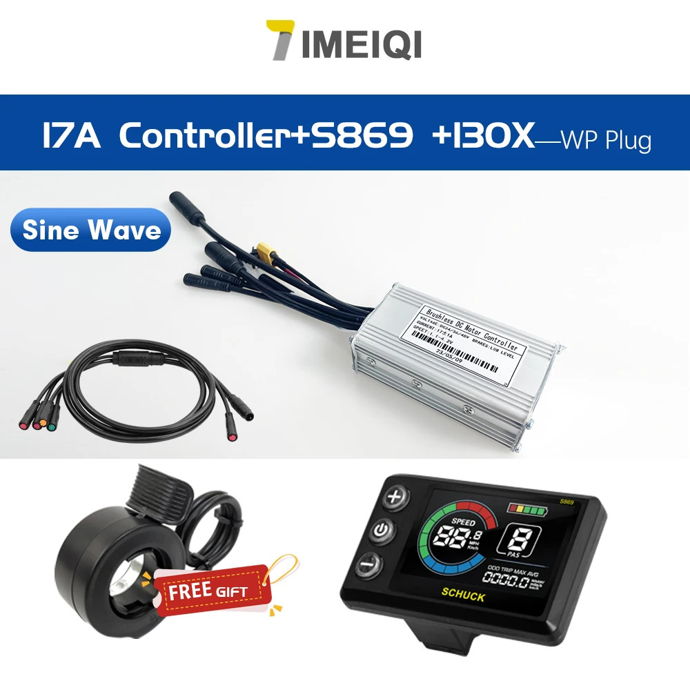 Ebike 3-mode Sine Wave Controller 17A/26A/30A/40A for 250W-3000W Brushless Motor