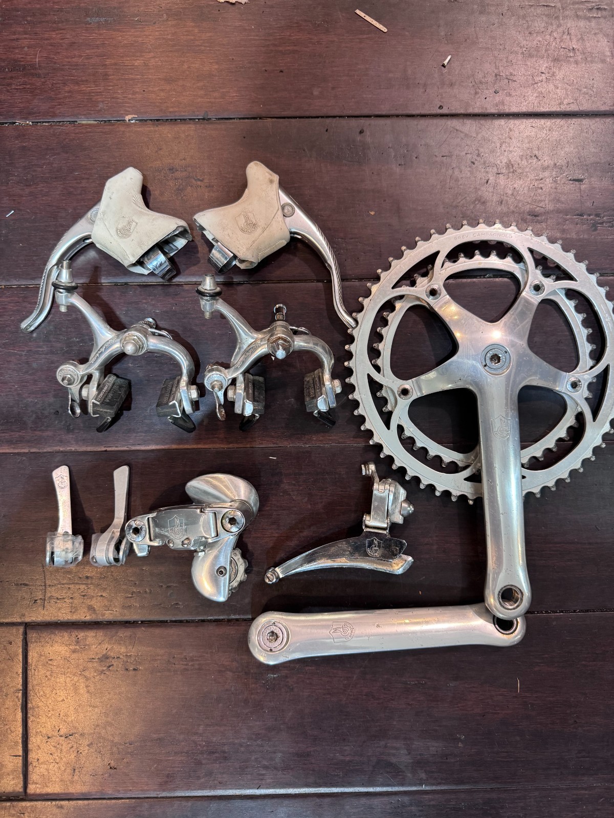 Campagnolo C-Record Group including 1st Gen rear derailleur and crank