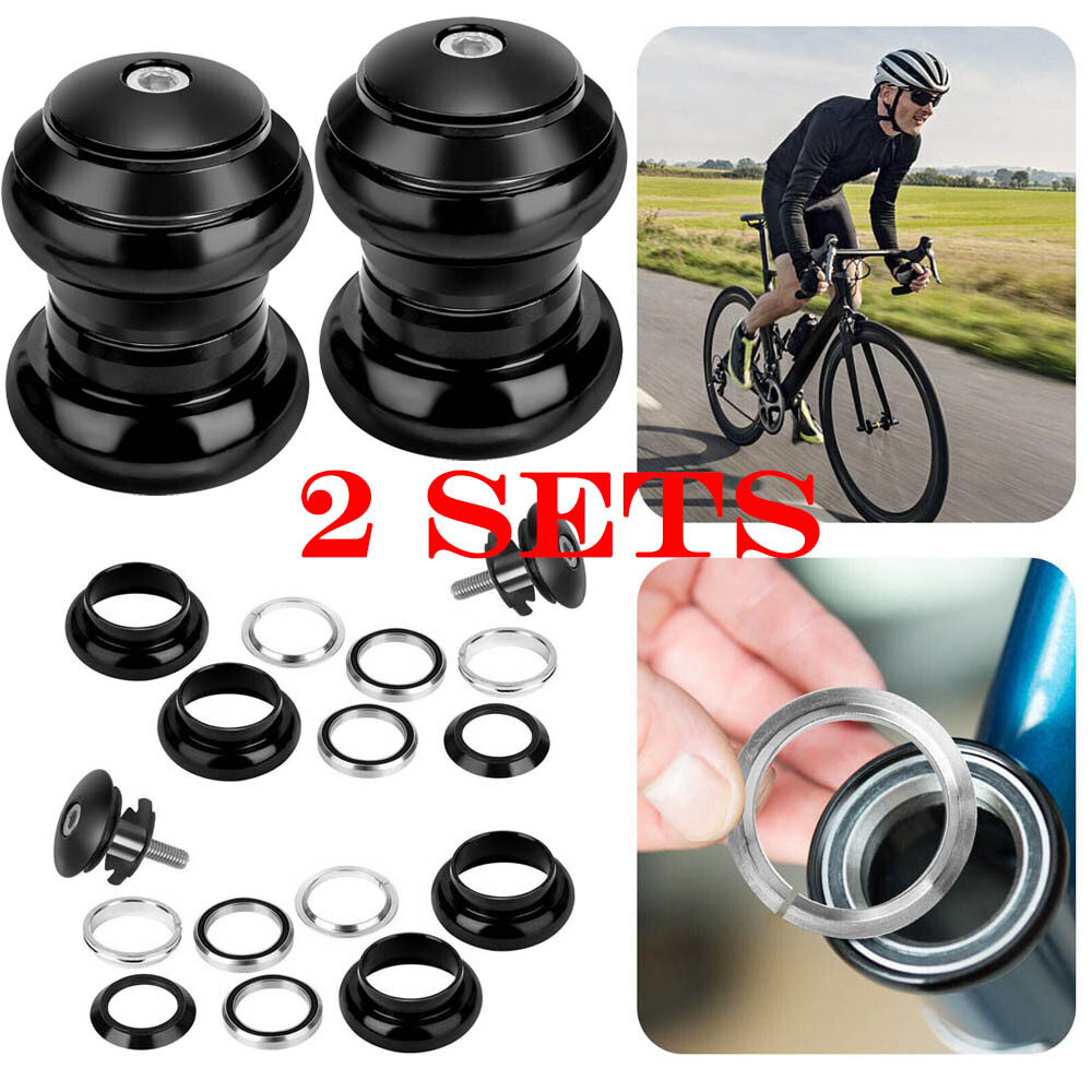 2Sets 34mm 1-1/8″ Threadless MTB Road Bicycle Sealed External Bearing Headset US