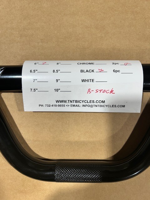 TNT BICYCLES – 6″ RETRO HANDLEBAR (BLACK) – B-STOCK (DISCOUNTED)