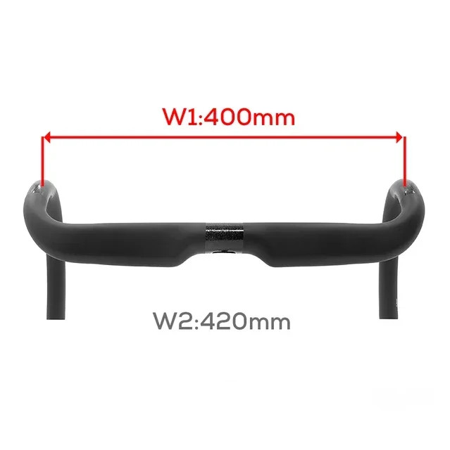 Road Bicycle Handlebar Carbon 360mm/380mm/400mm/420mm Fully Internal Routing