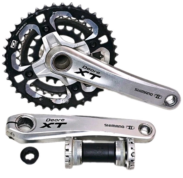 Shimano Deore XT FC-M770 MTB Triple Crankset 175mm w/ BB, 9 or 10 speed