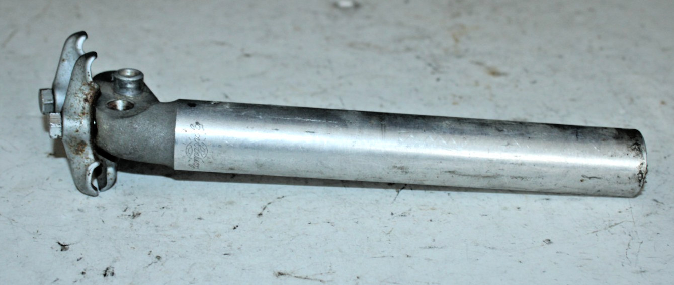 Vintage Campagnolo Seatpost Seat Tube 210/27.2mm 25mm Offset Silver Campy Italy~