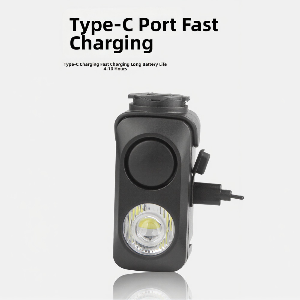 USB Rechargeable Bike Light with For horn 120dB LED Headlight and Tail Light