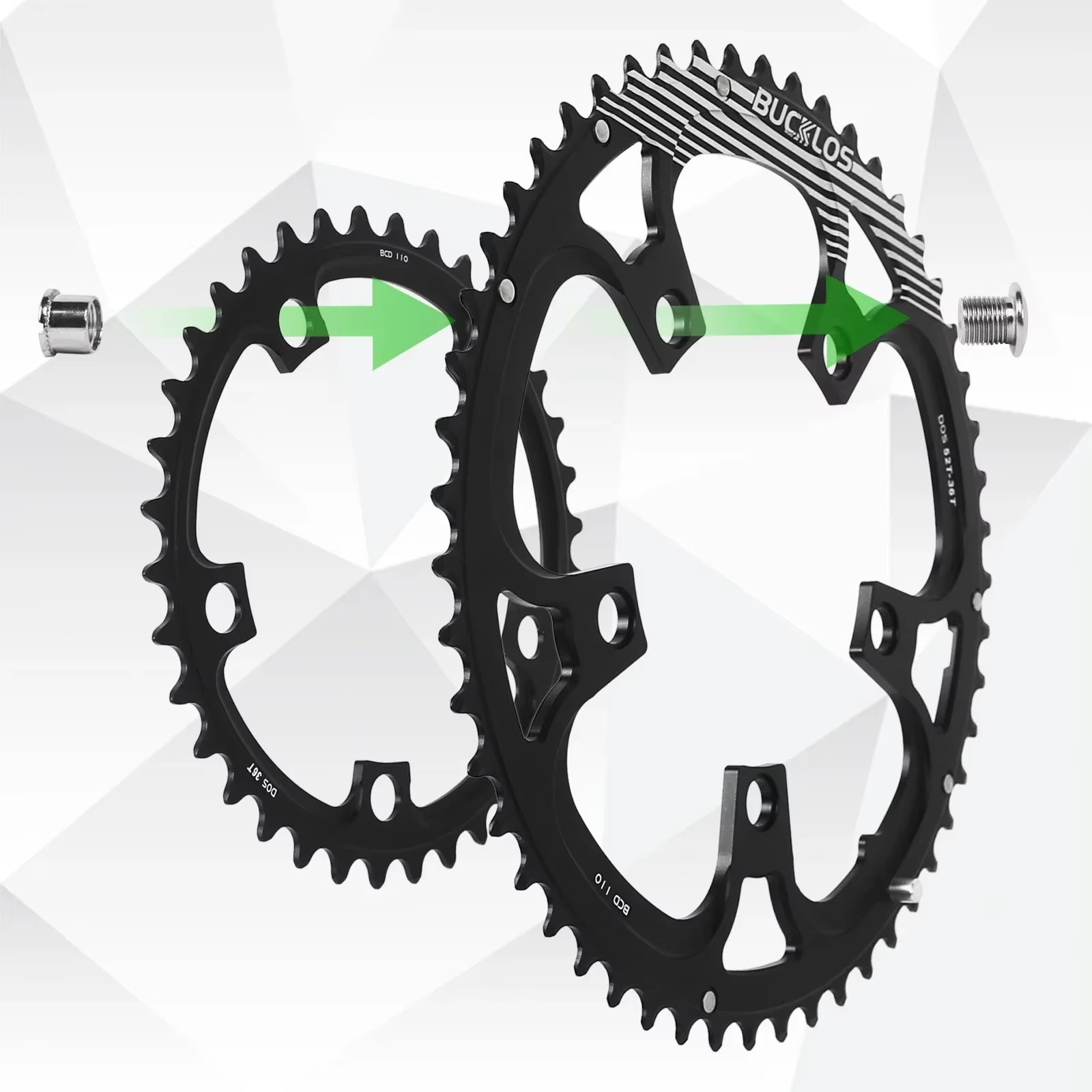 Road Bike Chainring 110 BCD Chainring 4Hole 5Hole 34/36/39/50/52/53T Chainwheel