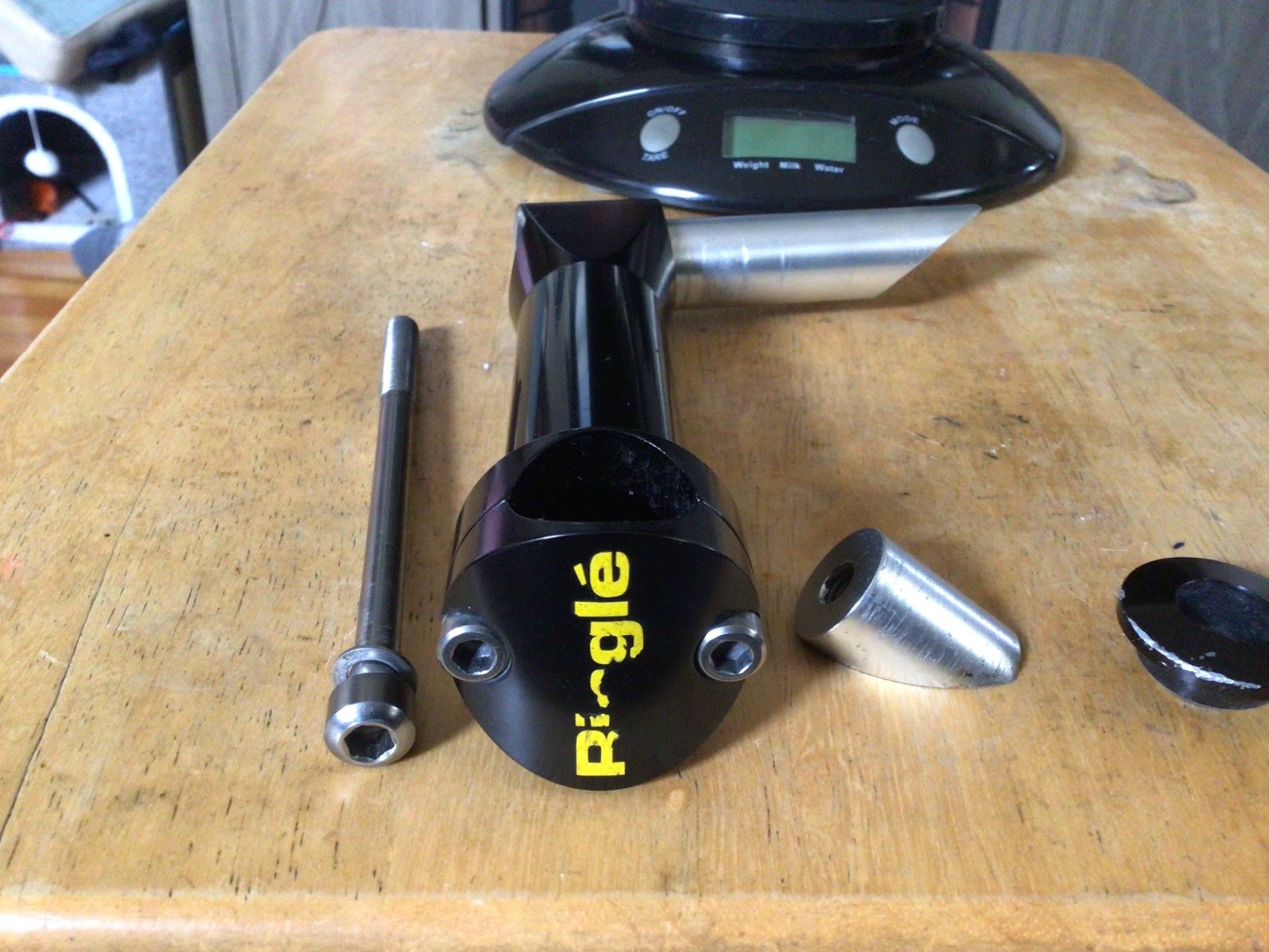 Ringle Quill Stem 1” x 130mm billet, MTB Kooka Ritchey 22.2 titanium bolt 258g