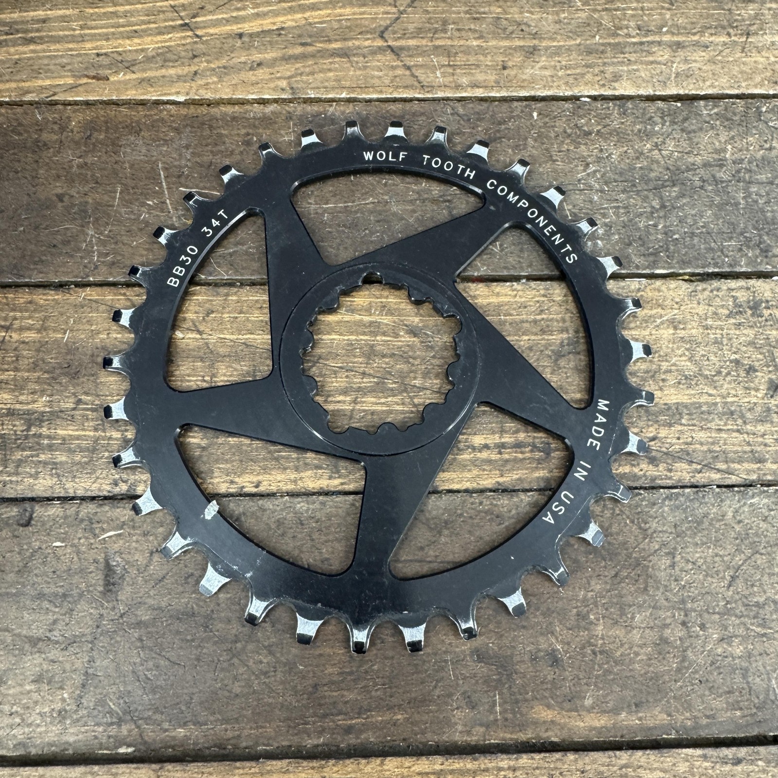Wolf Tooth Components BB30 34T Chainring Direct Mount Black MTB USA 34 Tooth