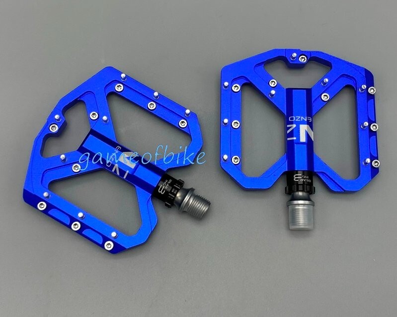 ENZO Mountain Bike Pedal Aluminum MTB Road Bike 3 Bearings Platform Pedals 9/16″