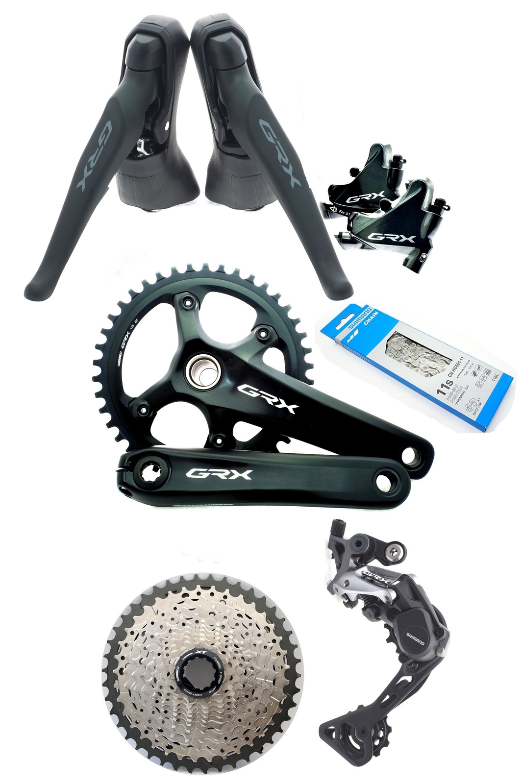 Shimano GRX 1×11 DISC Brake ST-RX600 FC-RX810 RD-RX812 CS-M8000 11-42T Groupset