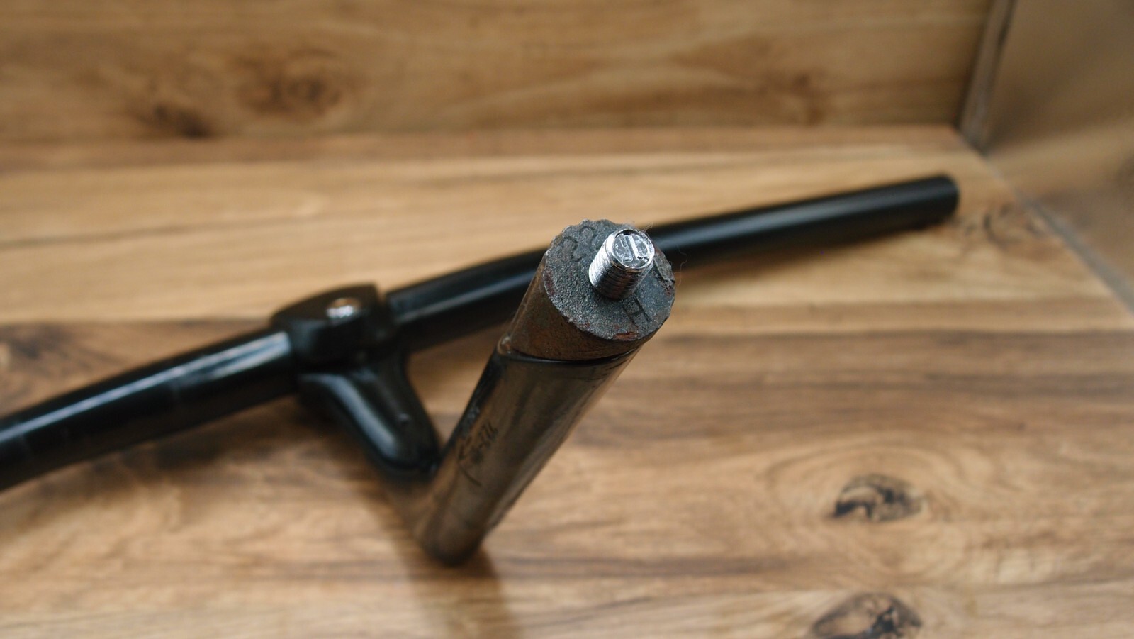 1991 MTB steel CRMO alloy flat handlebar Hi-Ten by nL + quill stem nL 22.2 mm