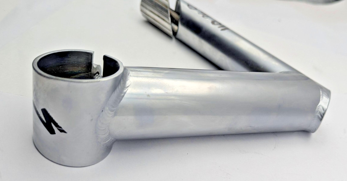 NITTO SPECIALIZED 22.2 QUILL STEM 26.0MM CLAMP 110MM REACH SILVER CHROMOLY CRMO