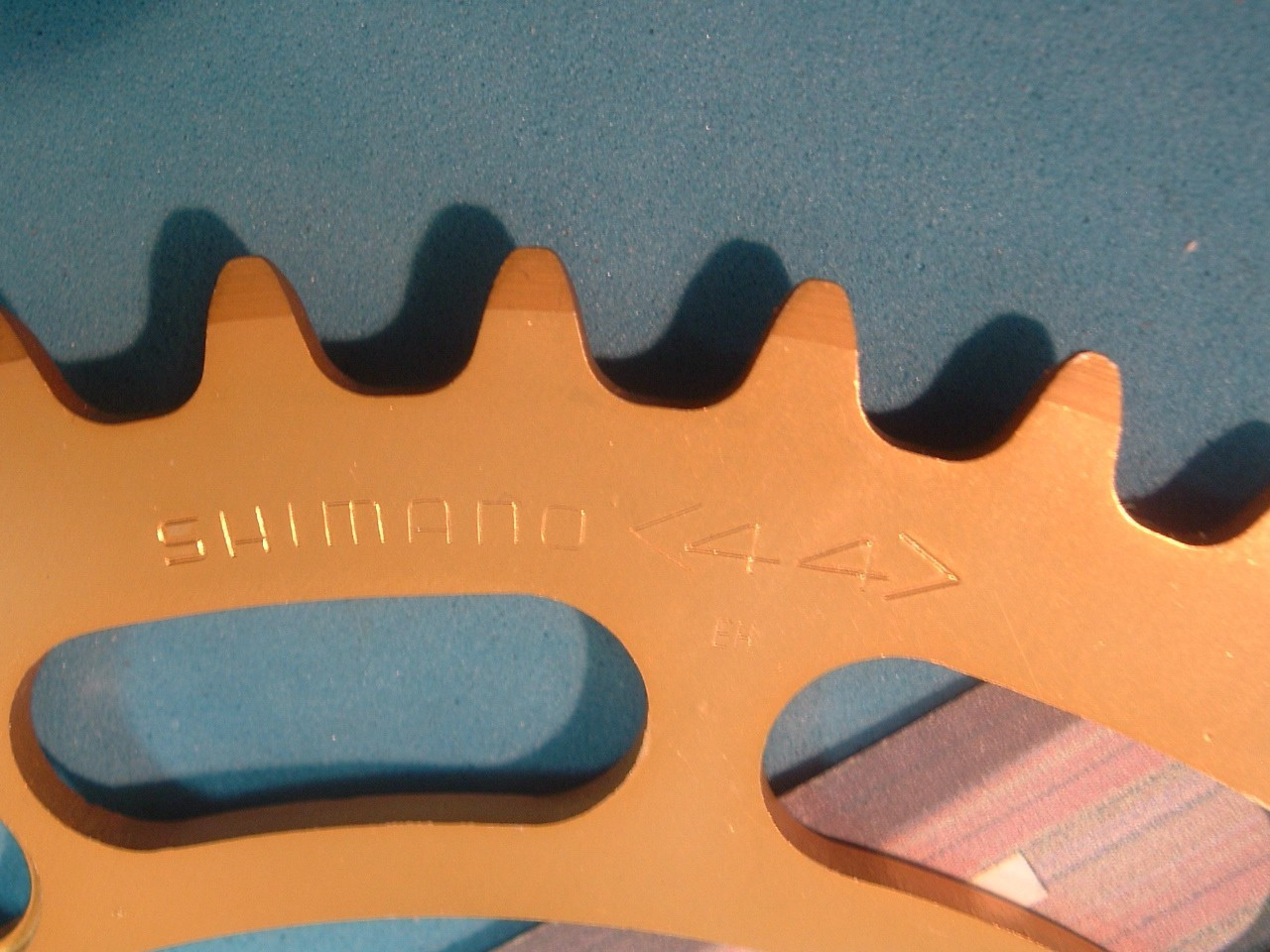 Shimano BMX / SS 44T x130BCD Gold Chainring-NEW / NOS Vintage- W-Cut Teeth++