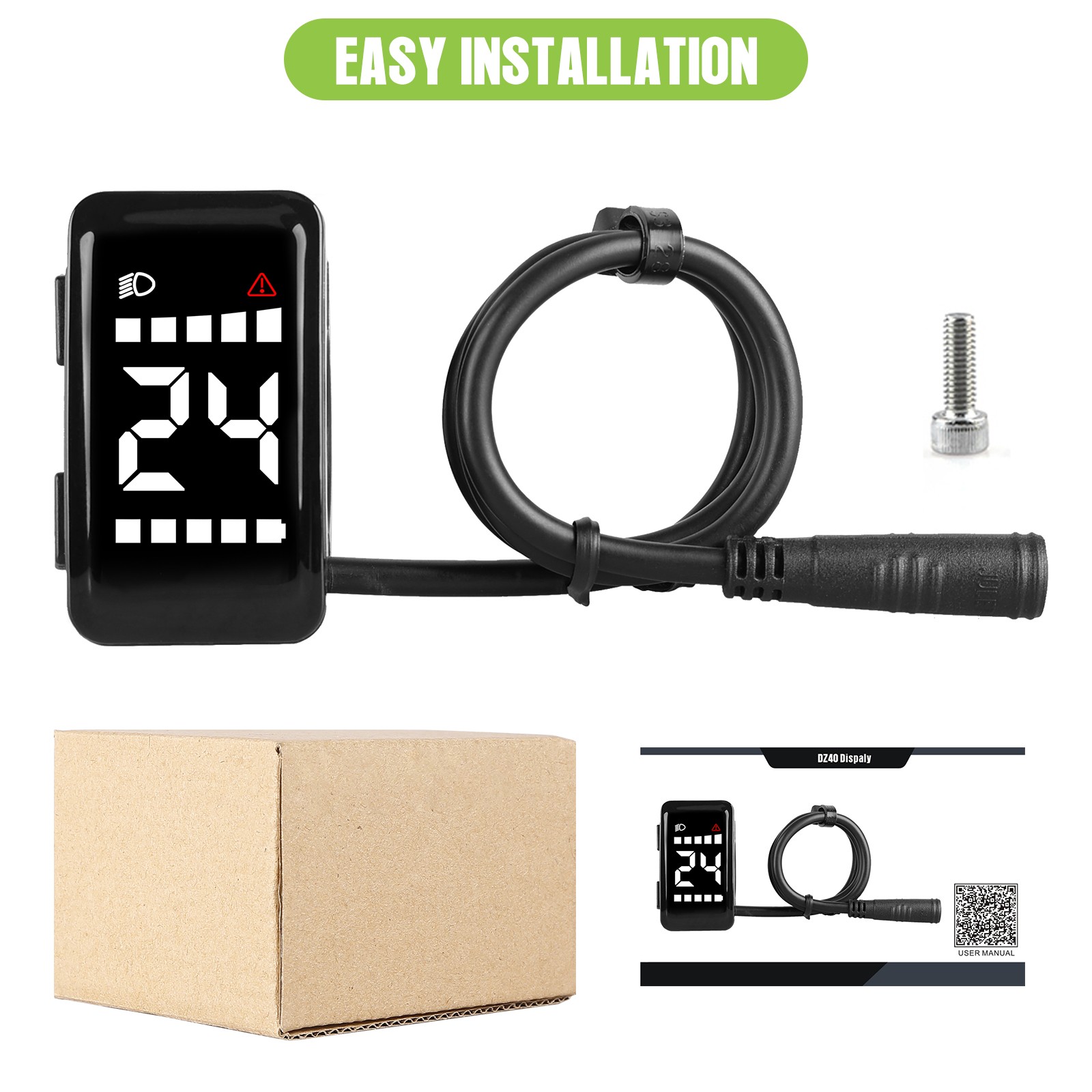 DZ40 Ebike Display for BAFANG Mid Drive Motor UART Protocol Bicycle/wheel hub