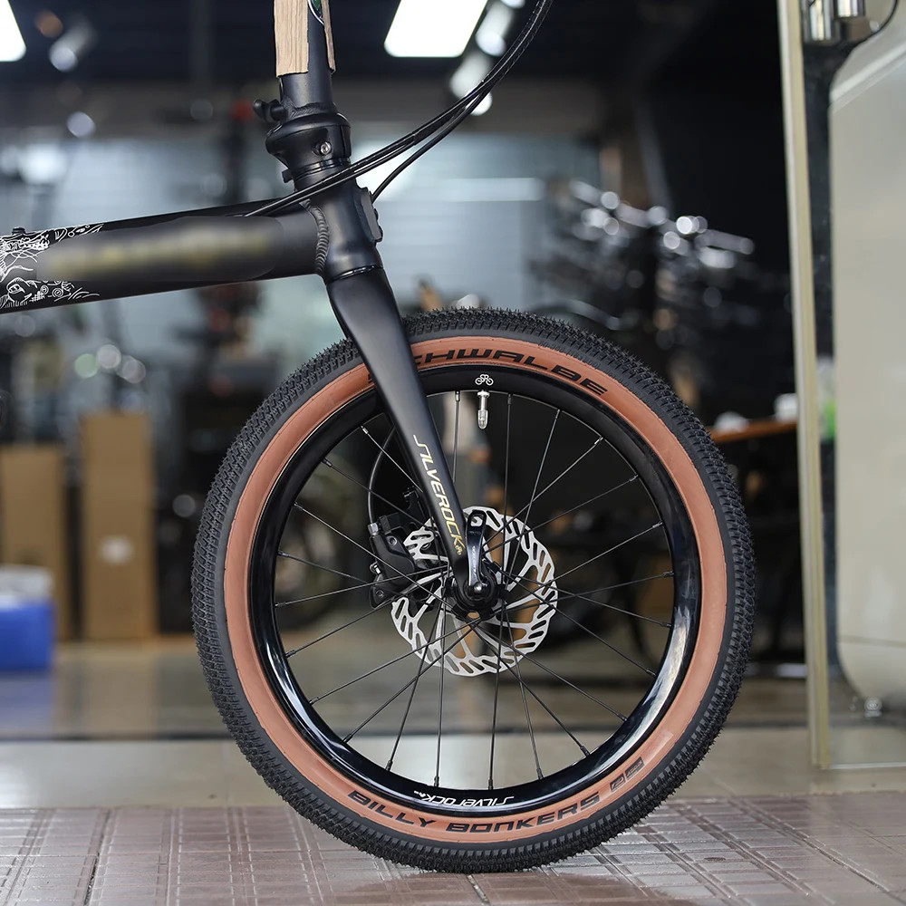 Carbon Fork 16in 349 18in 355 Caliper Disc Brake 100mm 28.6mm for Folding Bike