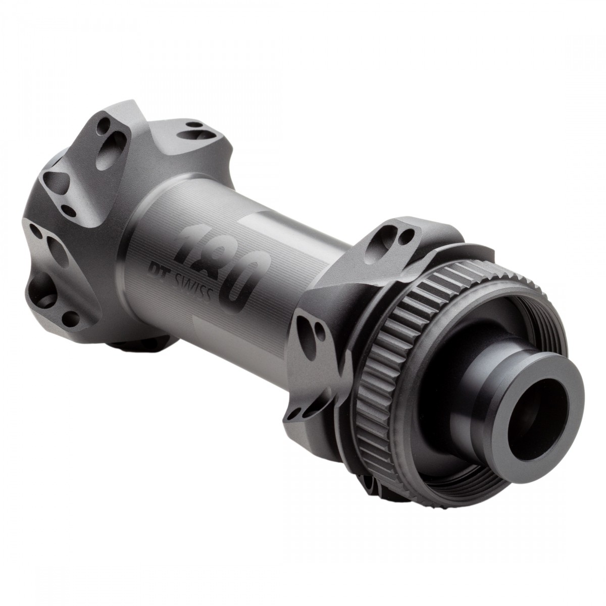 DT Swiss 180 Front Hub – 12 x 100mm, Center-Lock, Black, 24h, Straight Pull