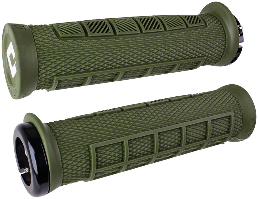 ODI Elite Pro V2.1 Grips – Green/Black, Lock-On