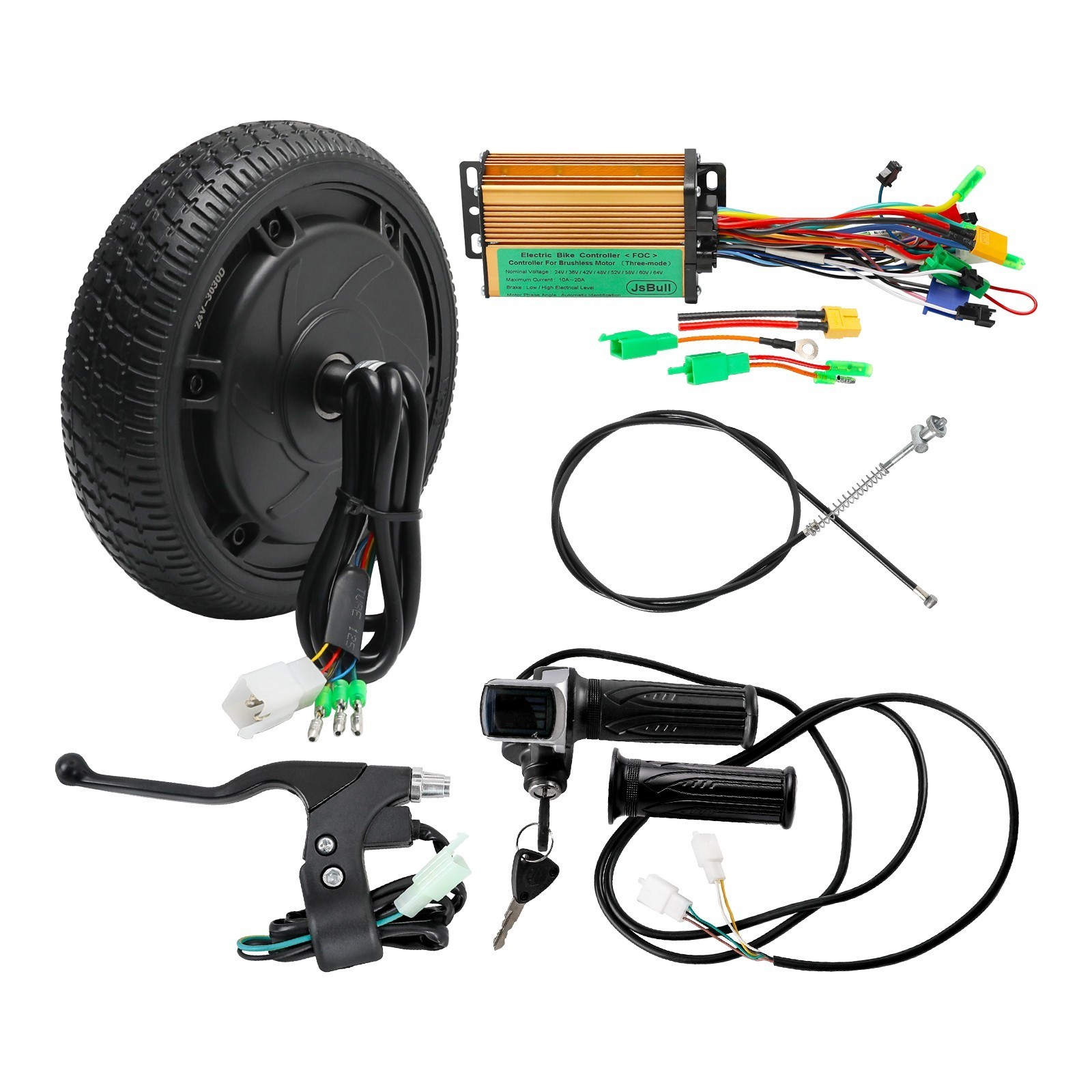 Electric Bike Hub Motor Kit 24V 250W Brushless Motor 6.5″Wheel Wheelbarrow EBike