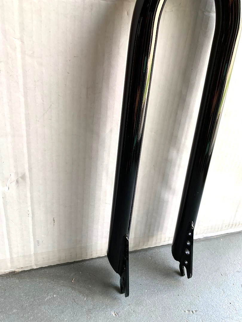 Black Bicycle Fork Chromoly Steel 1-1/8″ Threadless for 29″ Bike Cruiser BMX