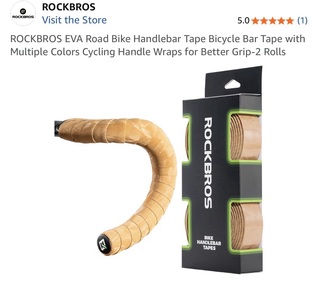 ROCKBROS EVA Road Bike Handlebar Tape Bicycle Bar Tape 2 Rolls Beige