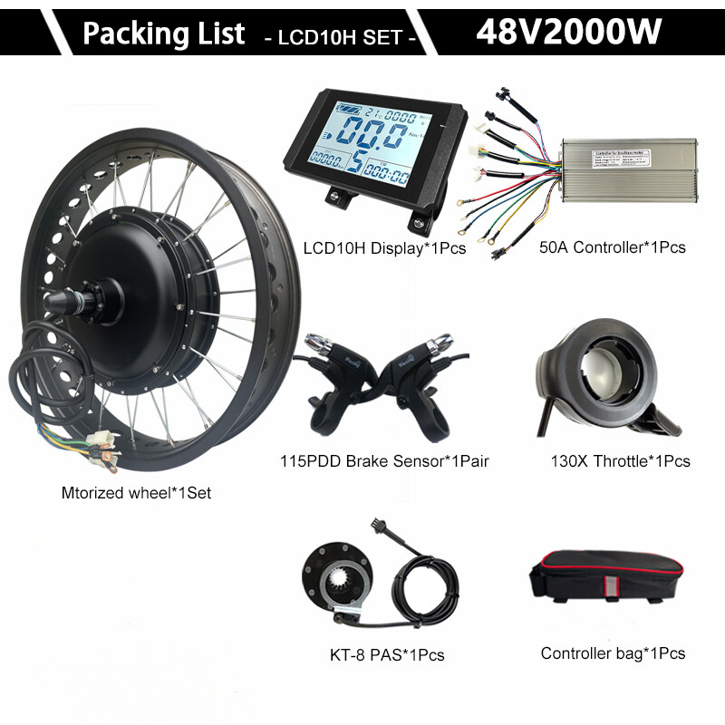 48V 2000W Fat Electric Snow Bike 20 24 26inch *4.0 Brushless Hub Motor Wheel