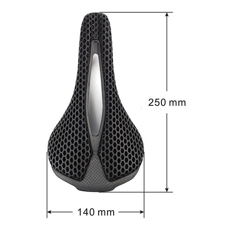 Carbon Fiber Bicycle Saddles 3D Printed/EVA Leather Bike Seat Cushion 250*140mm
