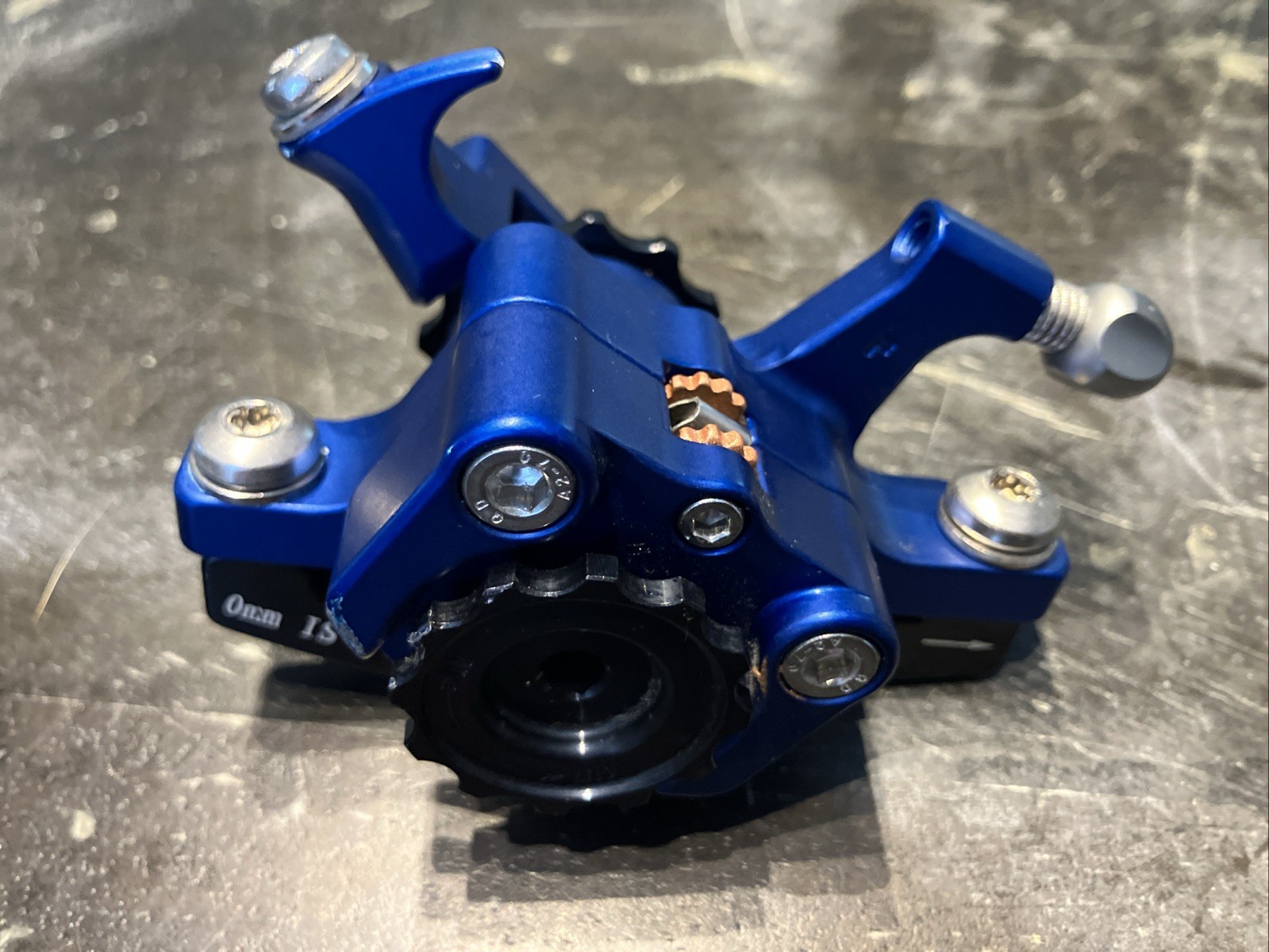 One Caliper Paul Components Authentic Klamper Blue Long Pull Disc Brake