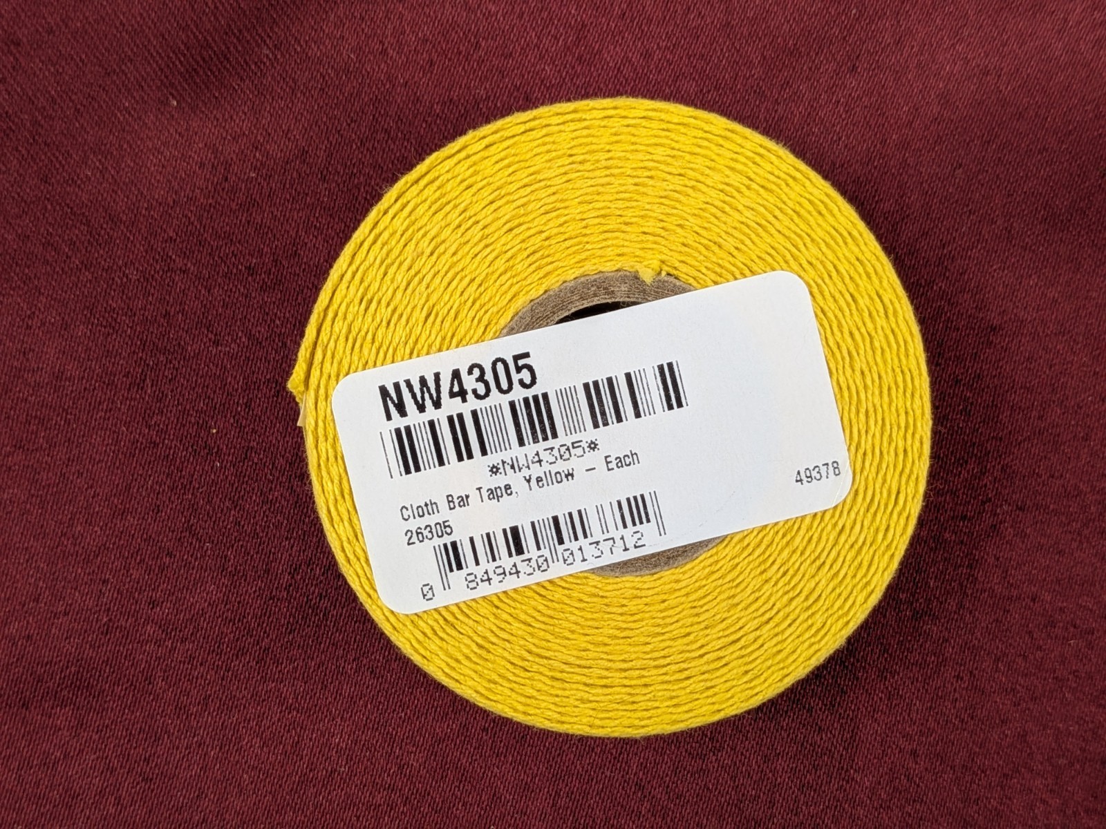 Newbaum’s Road Bike Handlebar Cloth Tape Yellow 1980s ONE