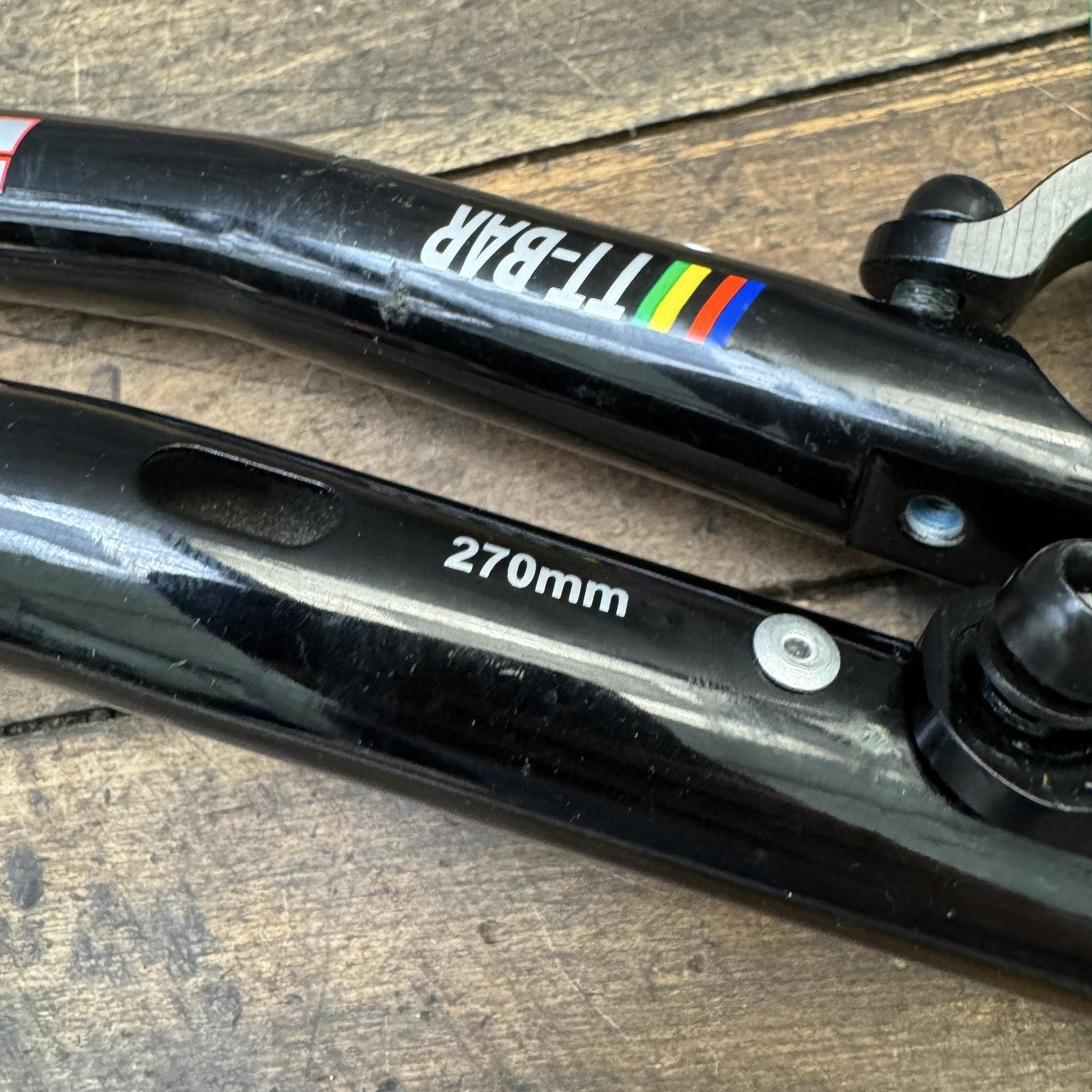 Vision TT-Bar Aero Handlebar Extensions 270 Mm Black Alloy TT Tri Road Bike 25