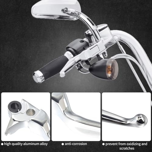 Chrome Brake Lever Motorcycle Clutch Hand Levers Compatible with Harley