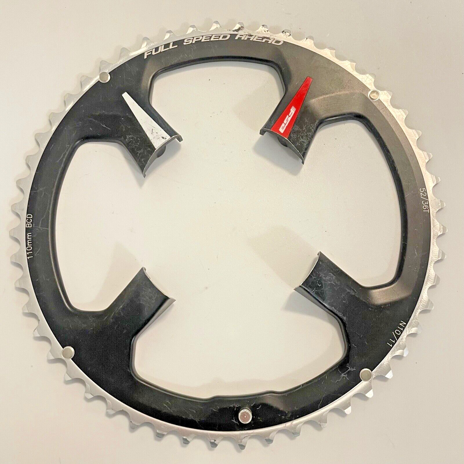 FSA Super Road ABS Aluminum Outer Chainring 52T 110BCD 4-Bolt 11 Speed