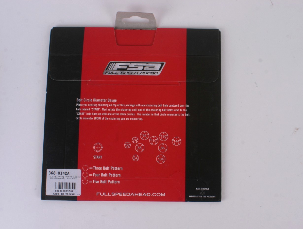NEW FSA TT Chainring 42T 130BCD 5-Bolt 10-Speed WB107