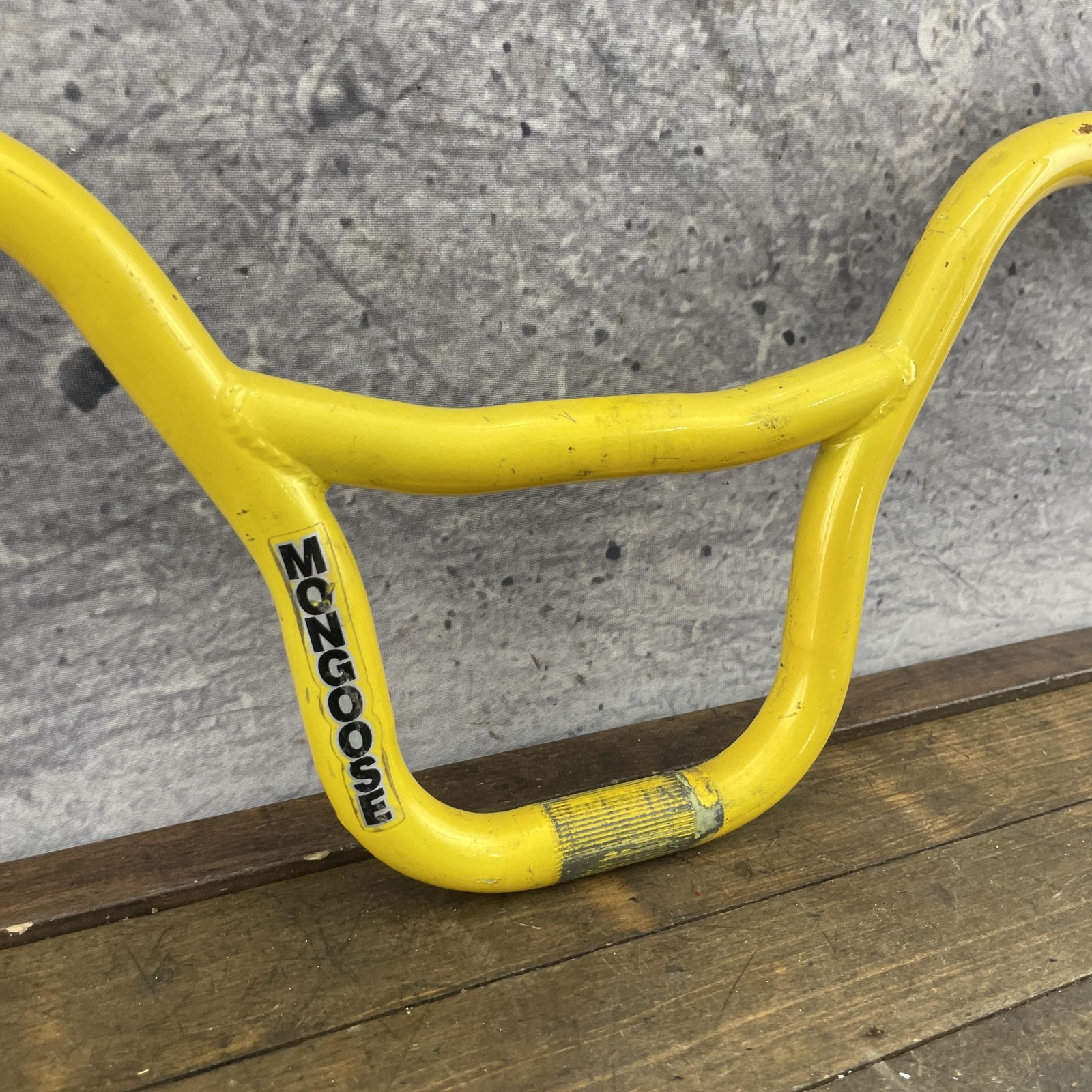 Mongoose Black Magic BMX Handlebars Yellow Steel 27x8in 22.2mm Grips Brakes