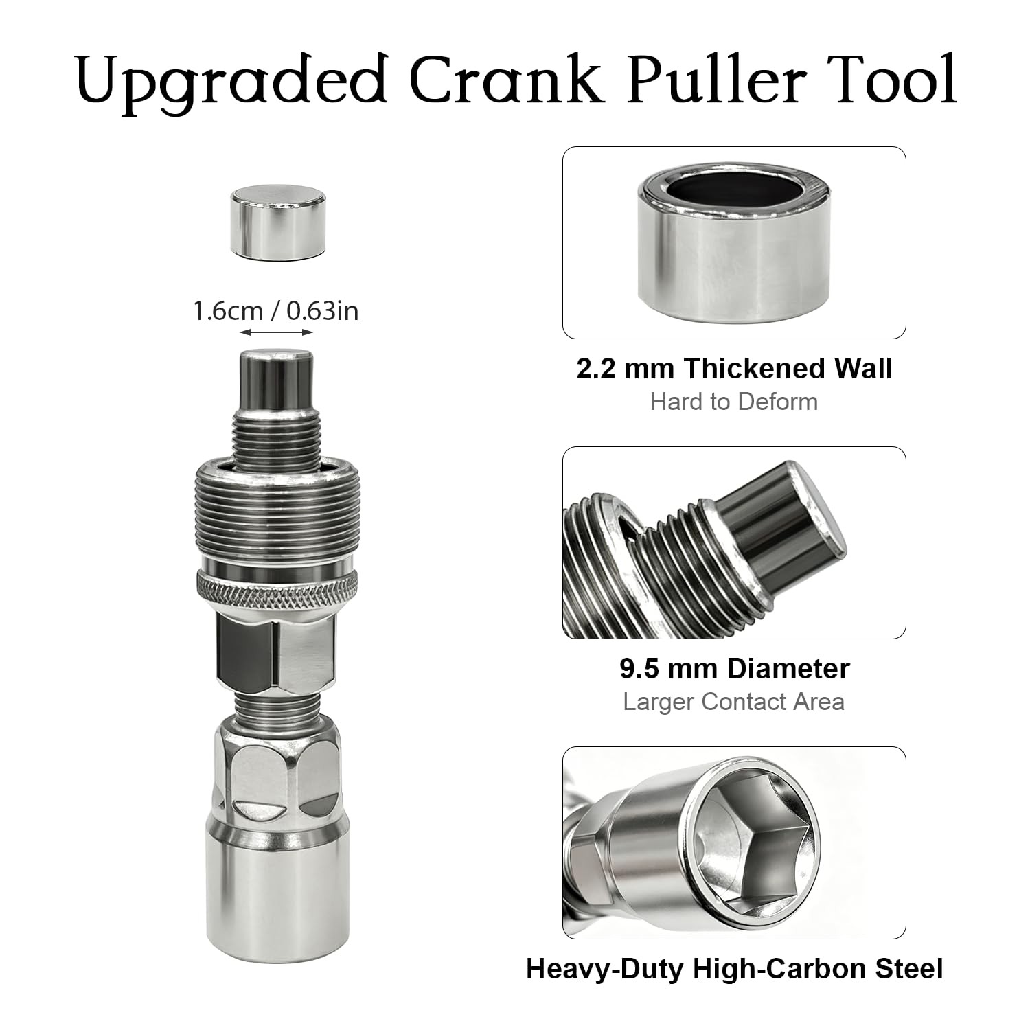 NISVACON Bike Crank Puller & Bottom Bracket Remover Set with One Size, Black