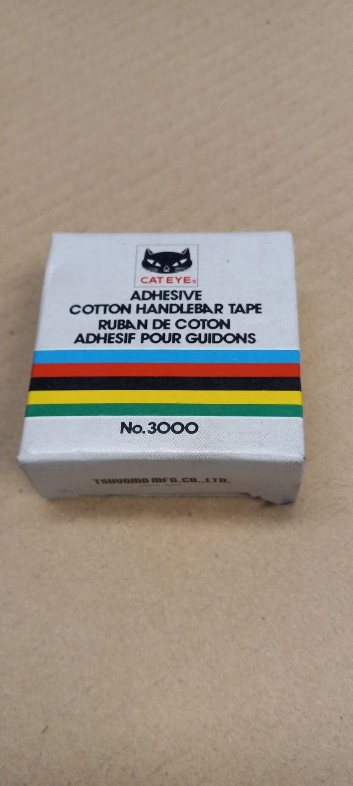 Vintage Cateye Adhesive Cotton Handlebar Tape NOS Yellow