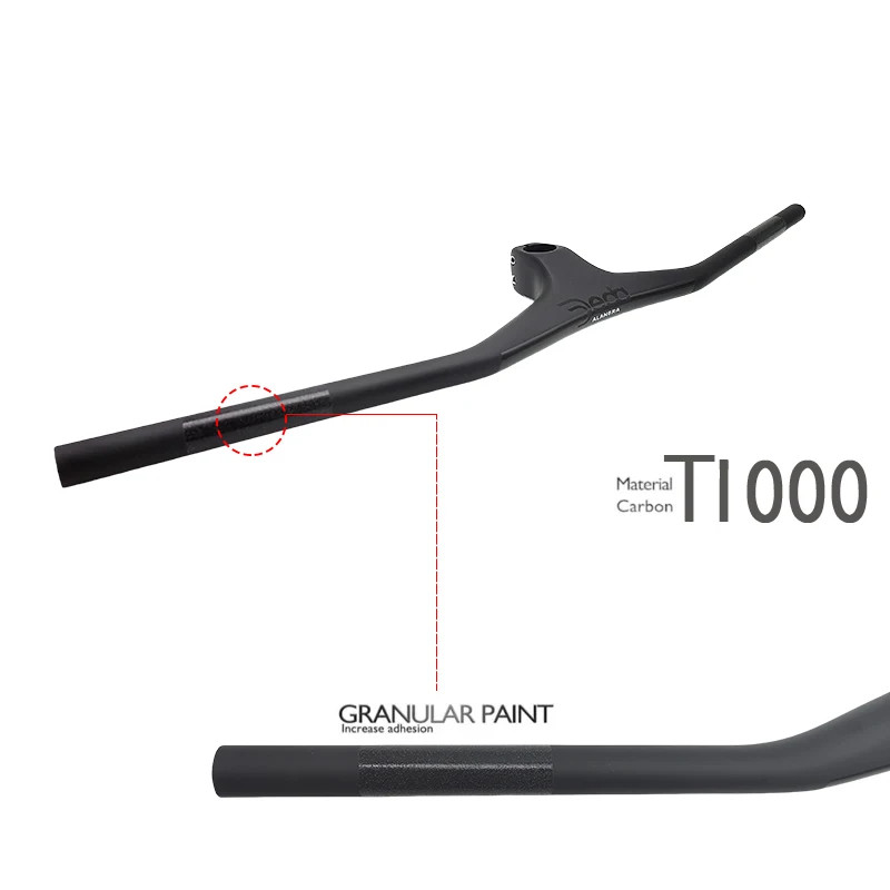 Integrated MTB Handlebar -17° Cockpit Carbon Fibre XC Handlebar 28.6mm 720-800mm