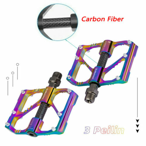 PROMEND 9/16 inch Aluminium Carbon Bicycle Pedal MTB Road Bike Pedal 3 Bearings
