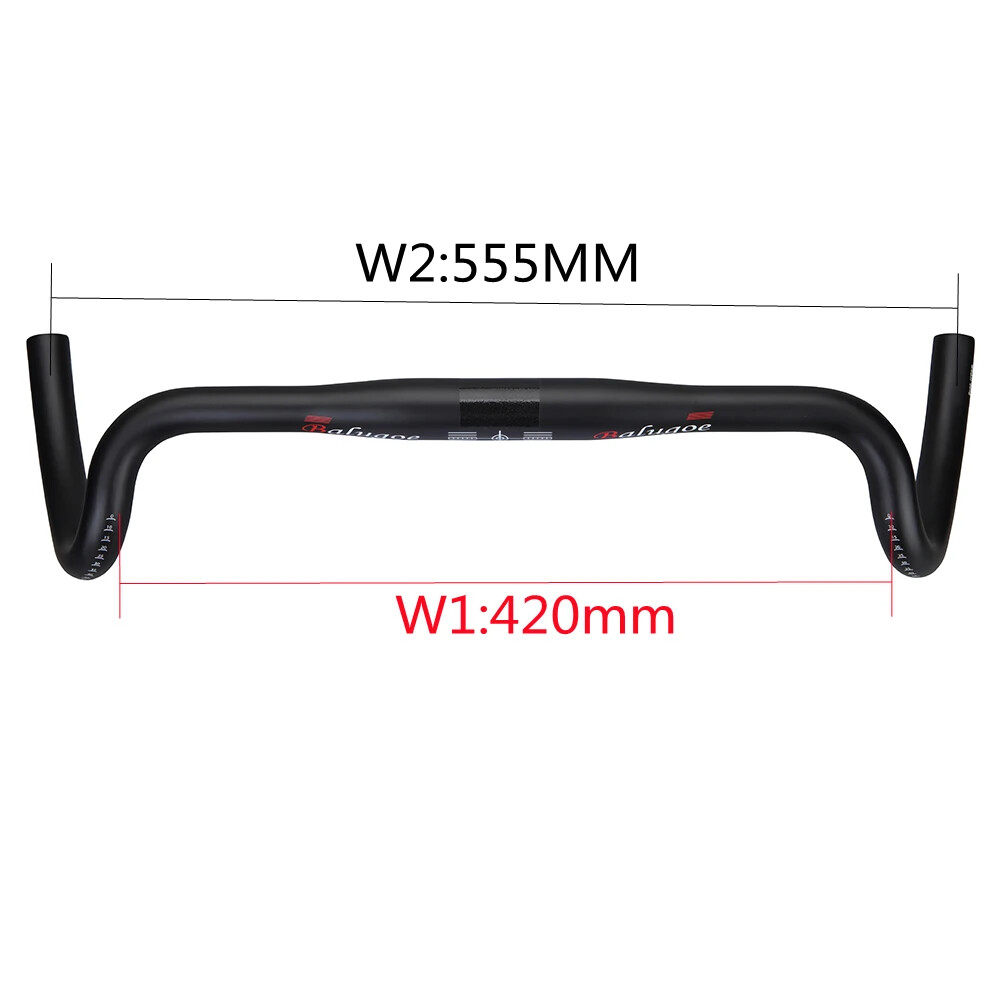 Carbon Gravel Handlebar for Road Cyclocross Bike Big Flare Bar 400/420/440mm