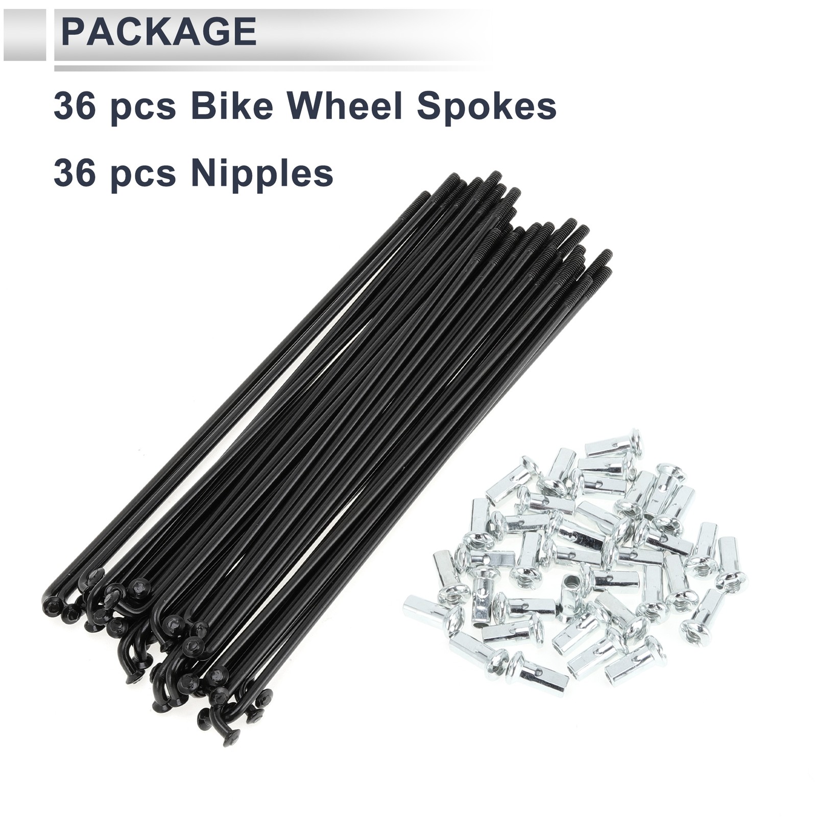 Bike spokes set 12G 139mm for universal bicycle Nipple steel