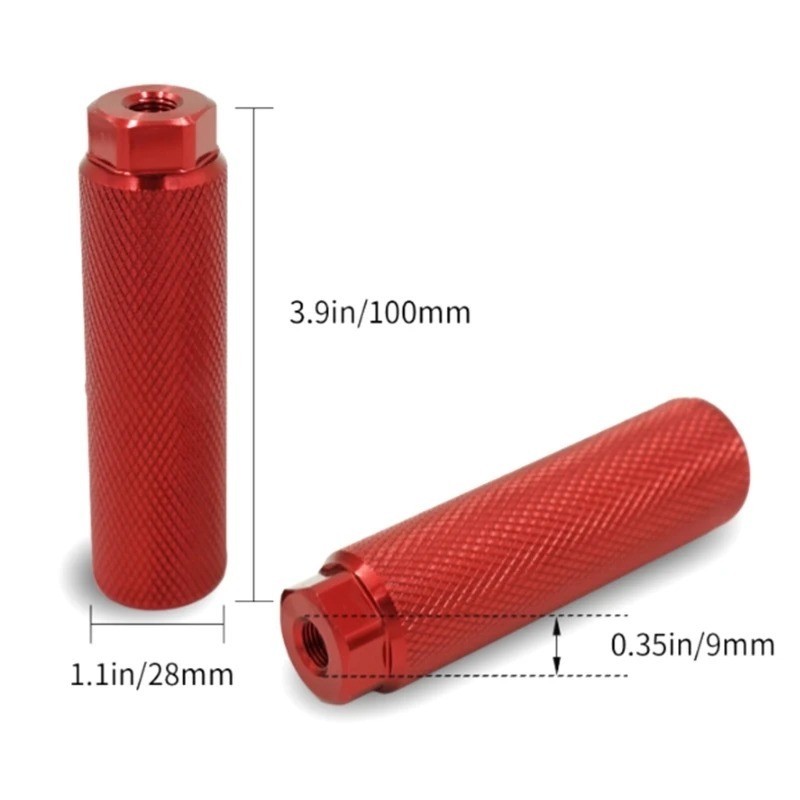 1Pair Bike Pegs Aluminum Alloy Lead Foot Bicycle Pegs MBX Pegs Fit 3/8 in Axles