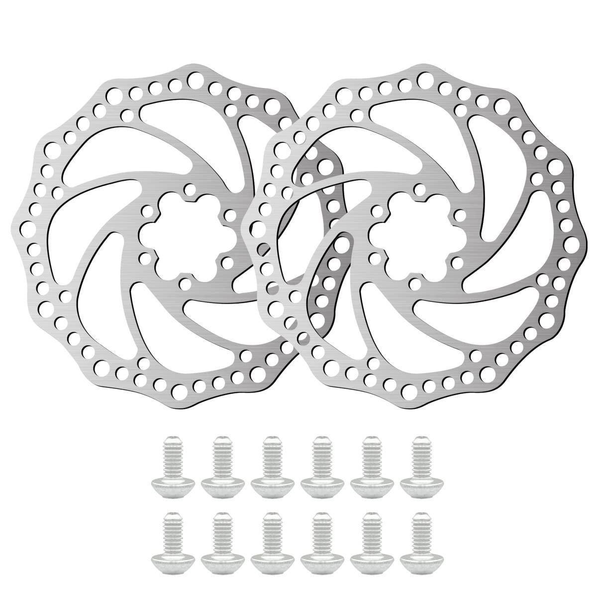 2Pcs 160mm Disc Brake Rotor Stainless Steel Bike with 6…