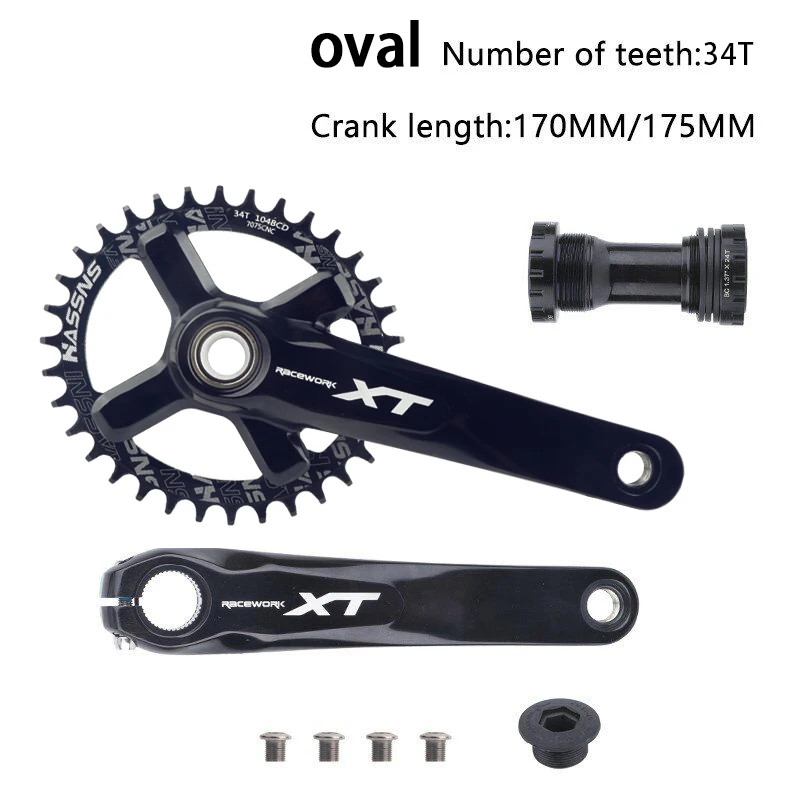 104 BCD MTB Bicycle Integrated Crank Crankset 2 Crowns Mountain Bike 32-42T