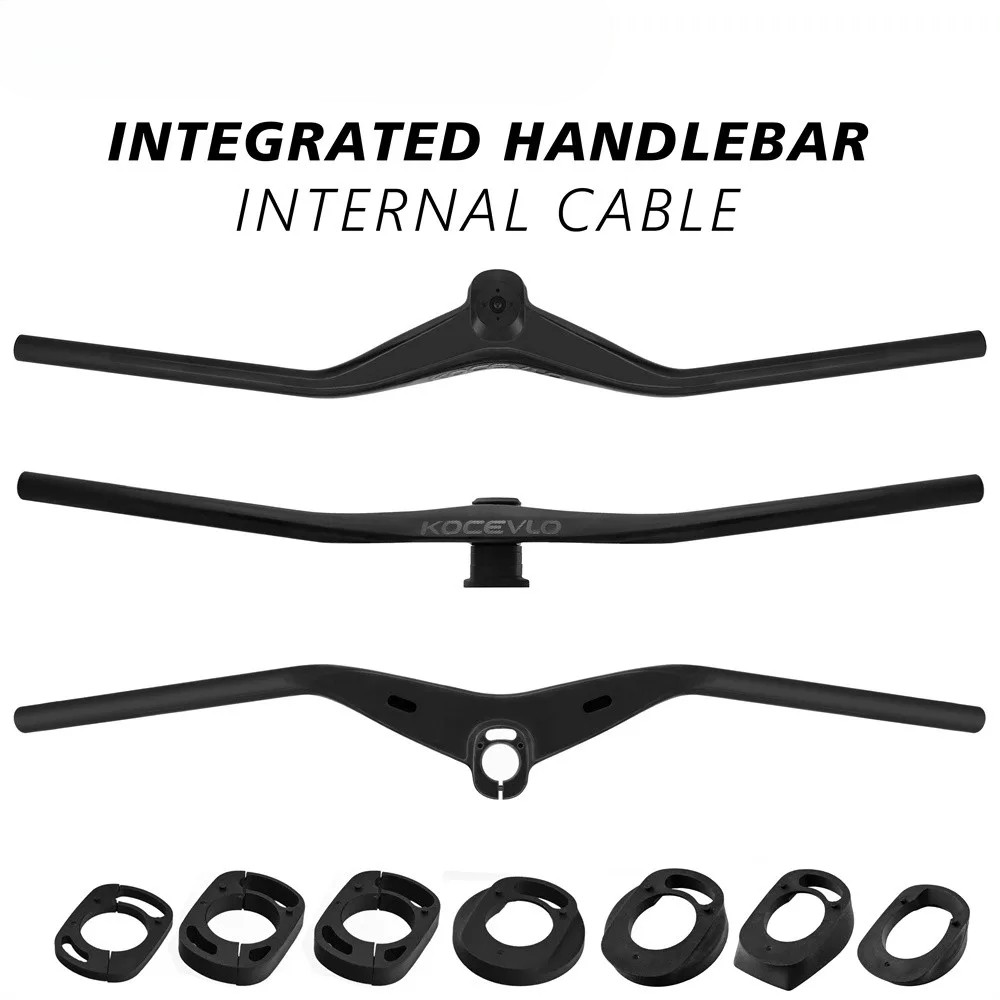 Carbon MTB Bicycle -12 Degree One-shaped Integrated Riser Handlebar with Stem