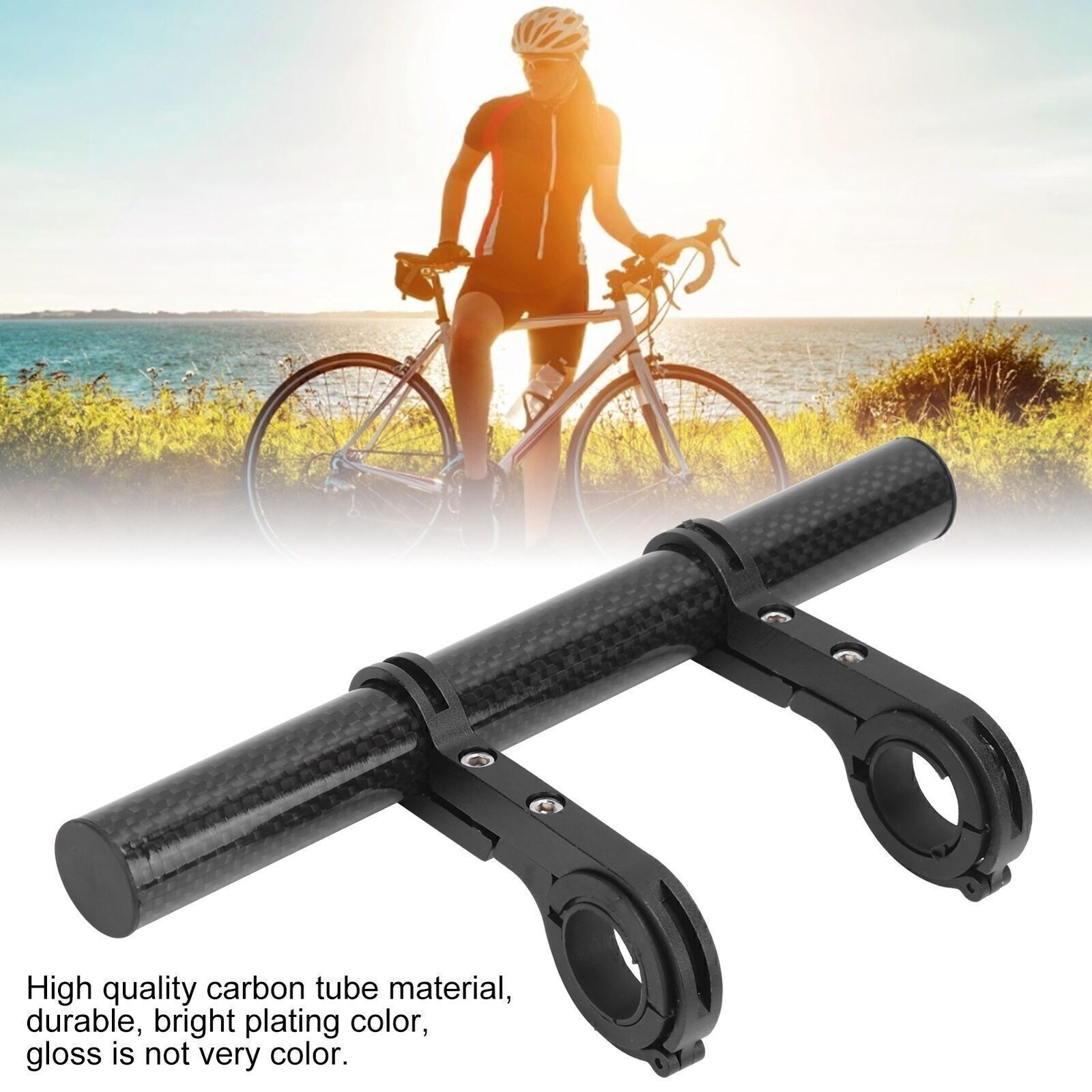 20CM Carbon Tube Bicycle Handlebar Extender Bracket Mount Bike