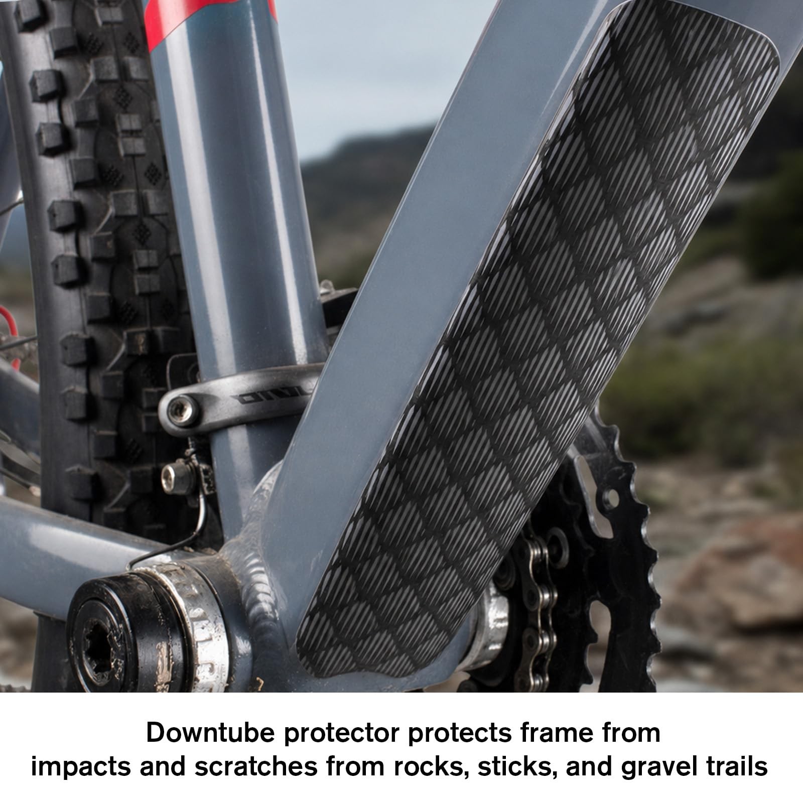 Black Stripes Bicycle Frame Protection Sticker Chainstay Guard