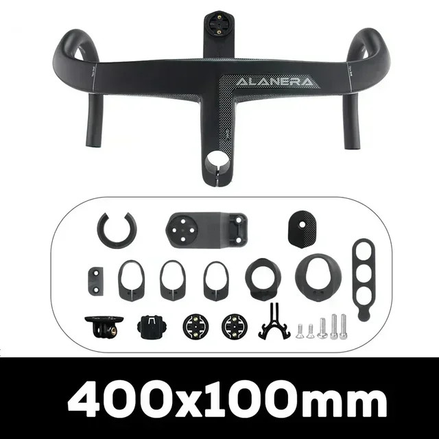 Carbon Road Bicycle Integrated Drop Bar Internal Wiring with Comput Holder