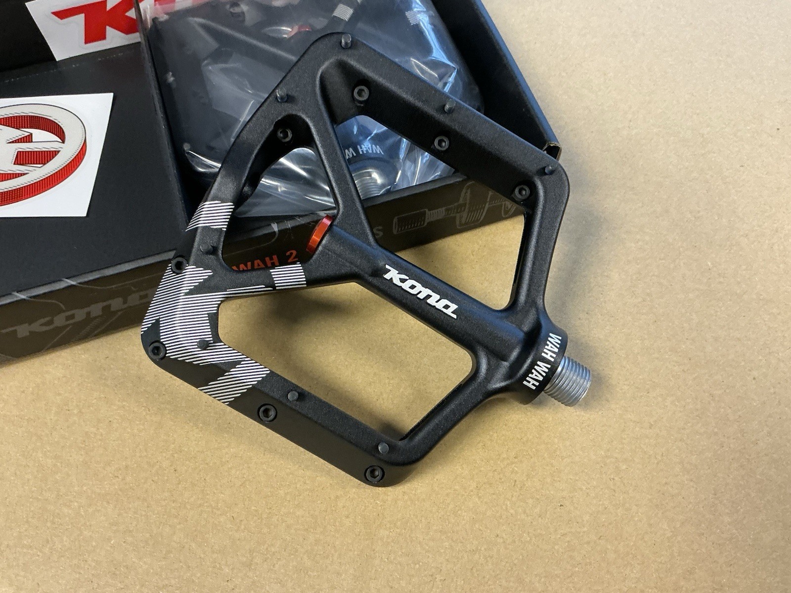 Kona Wah Wah 2 Aluminum pedals Black In Color. New in box. Mt Bike Pedal